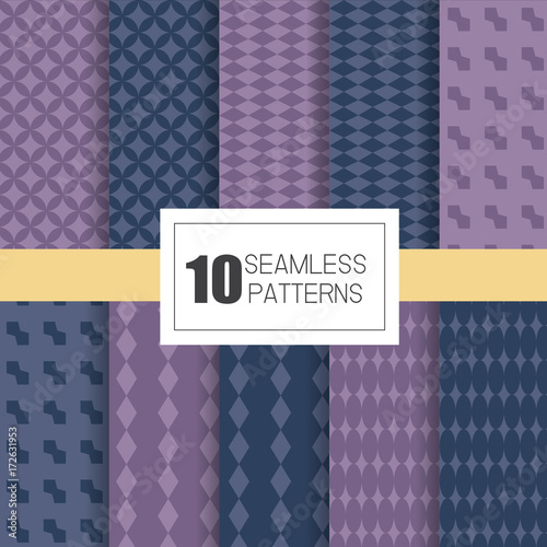 10 seamless patterns with geometry design