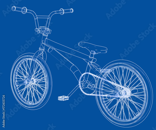 Stampa su tela Bicycle bmx. Vector