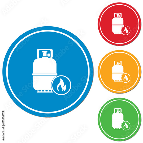 Camping gas bottle icon