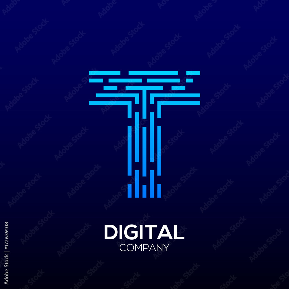 Letter T with Square shape, Dots and Lines logotype,Fast Speed, Delivery, Digital and Technology for your Corporate identity Letter T with Square shape, Dots and Lines logotype,Fast Speed, Delivery, Digital and Technology for your Corporate identity