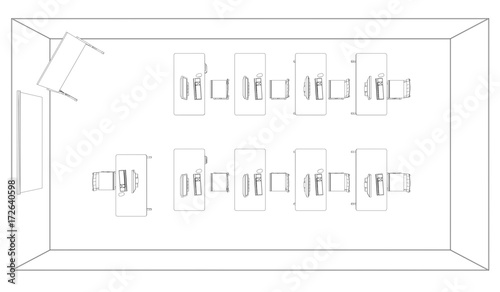 Computer class with tables and computers