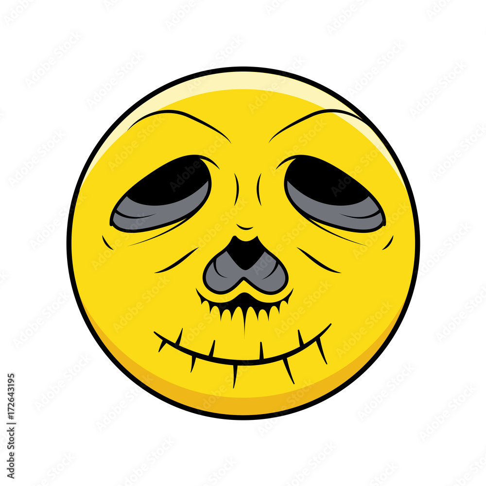 Fototapeta premium Scary Face Halloween Graphic