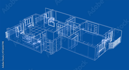 Interior sketch. Vector