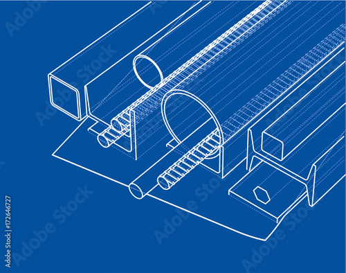 Rolled metal products. Vector