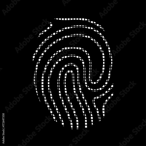 Pixel Icon - Fingerabdruck - Identifikation