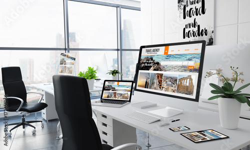 office desktop travel agency