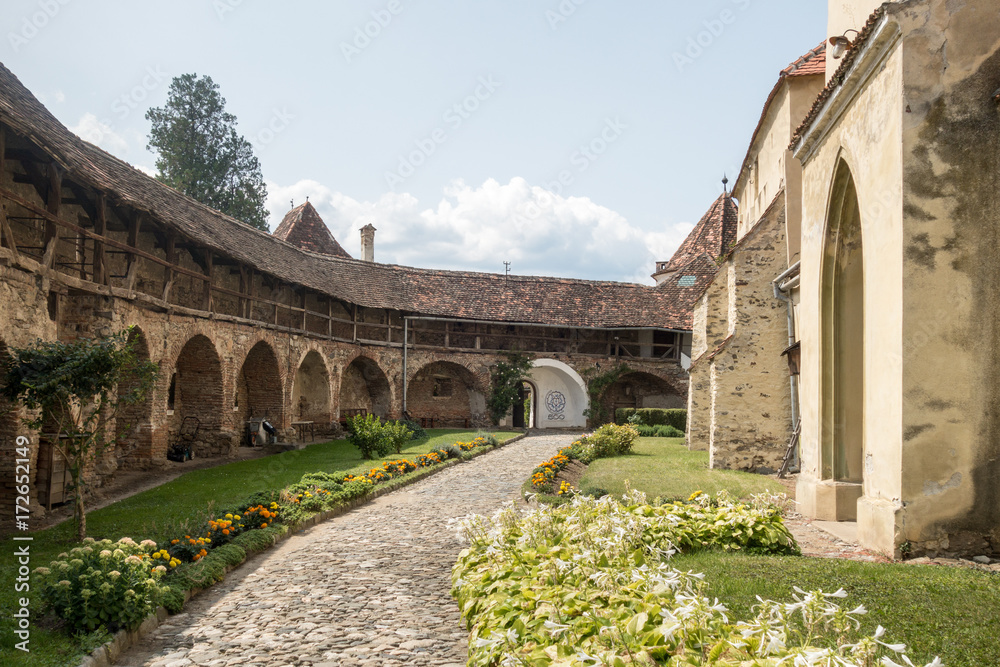 Fortified church in Cisnadie, Romania