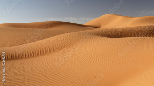 Dune di sabbia nel deserto Sahara tunisino