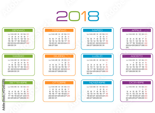 Calendario 2018