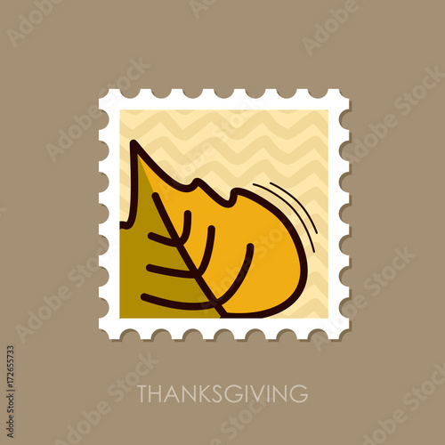 Autumn Leaves poplar stamp