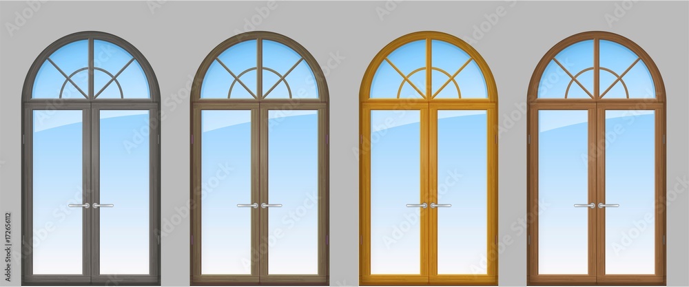 Fototapeta premium Set of classic arched doors