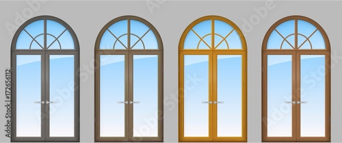 Set of classic arched  doors