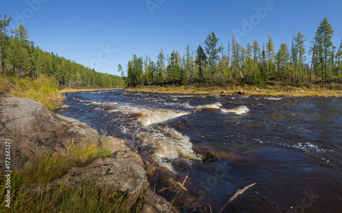 Stormy river in South Yakutia