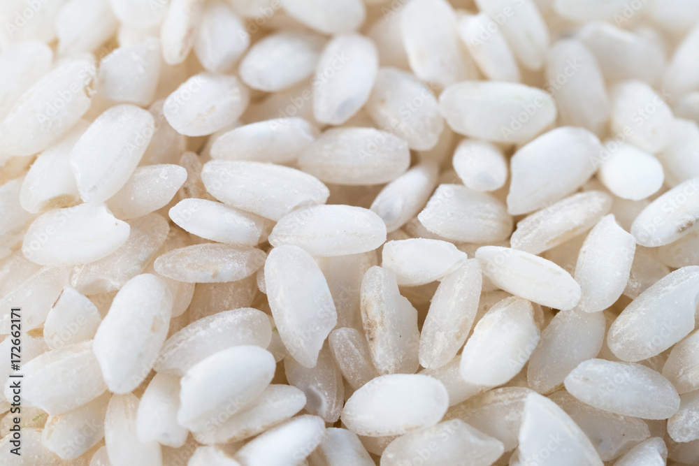 Uncooked arborio rice Uncooked arborio rice
