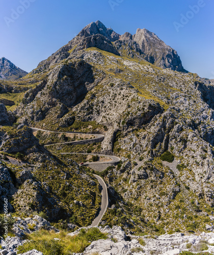 beautiful coastal road and landscape of Mallorca, Spain