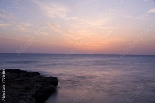 seaside and coast view during the sunset © Wojtek