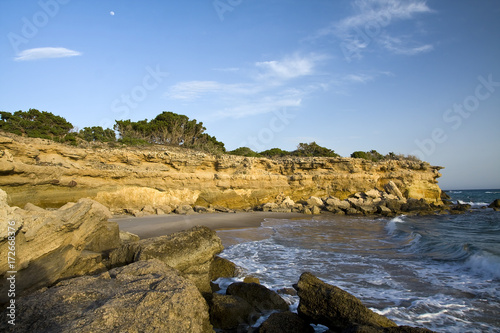 seaside and coast view during the sunset