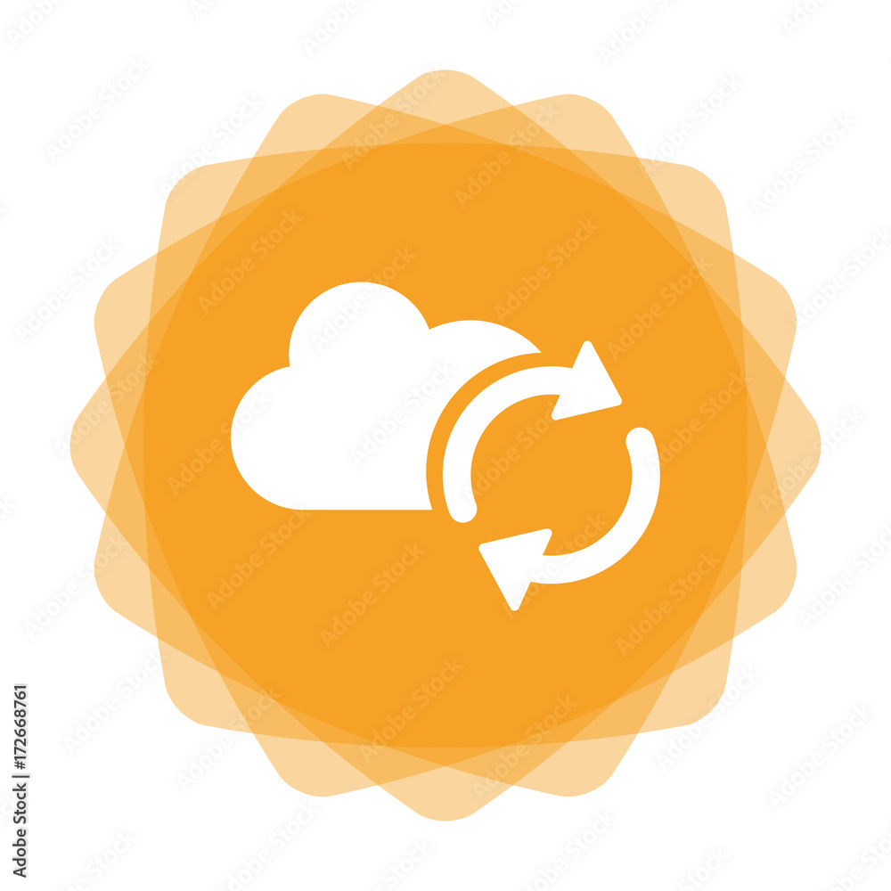 App Icon gelb - Wolke - Synchronisation