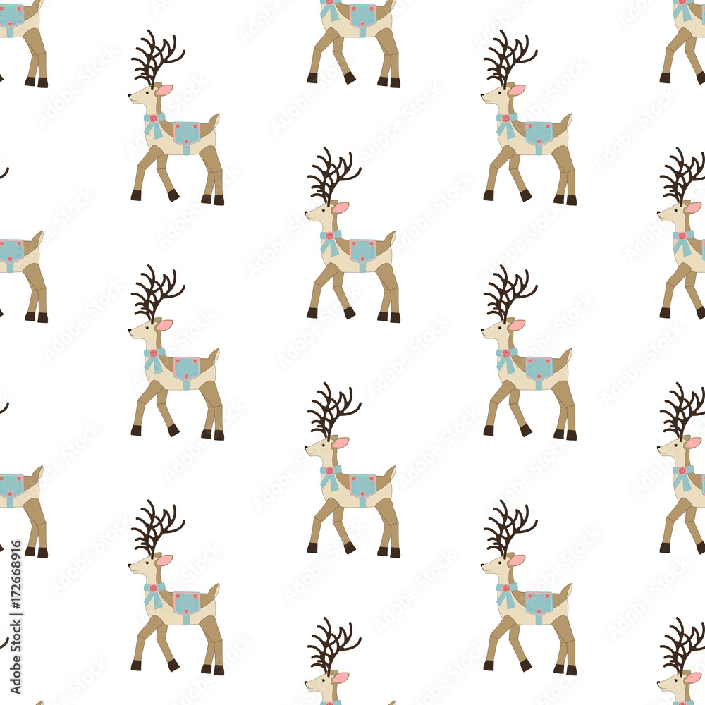 Fototapeta premium Deer seamless pattern