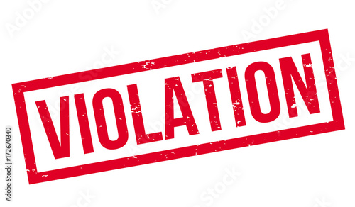 Violation rubber stamp. Grunge design with dust scratches. Effects can be easily removed for a clean, crisp look. Color is easily changed.