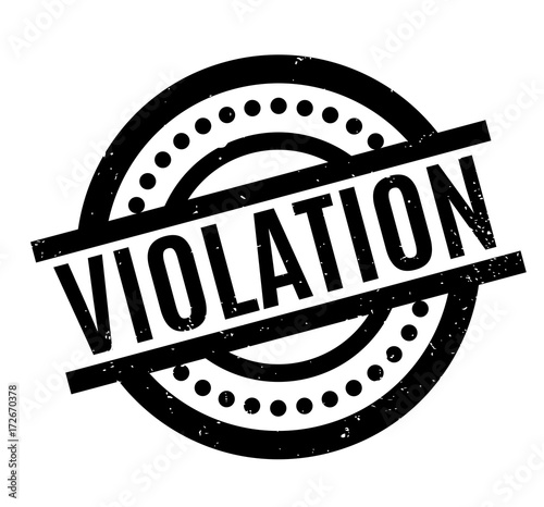 Violation rubber stamp. Grunge design with dust scratches. Effects can be easily removed for a clean, crisp look. Color is easily changed.