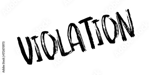 Violation rubber stamp. Grunge design with dust scratches. Effects can be easily removed for a clean, crisp look. Color is easily changed.