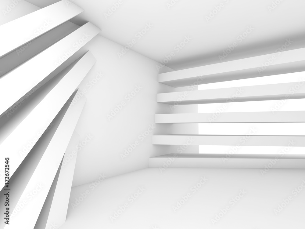 Fototapeta premium Abstract empty 3d background. White room