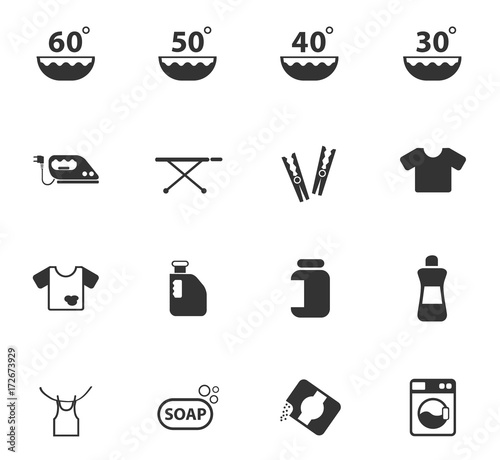 laundry icon set