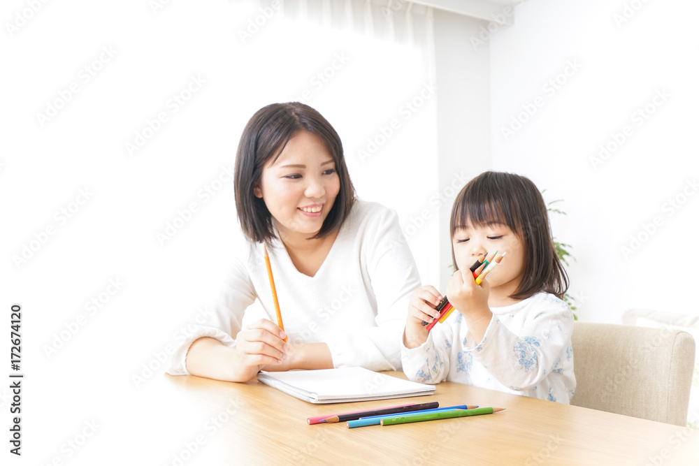 お絵かき 親子 子供