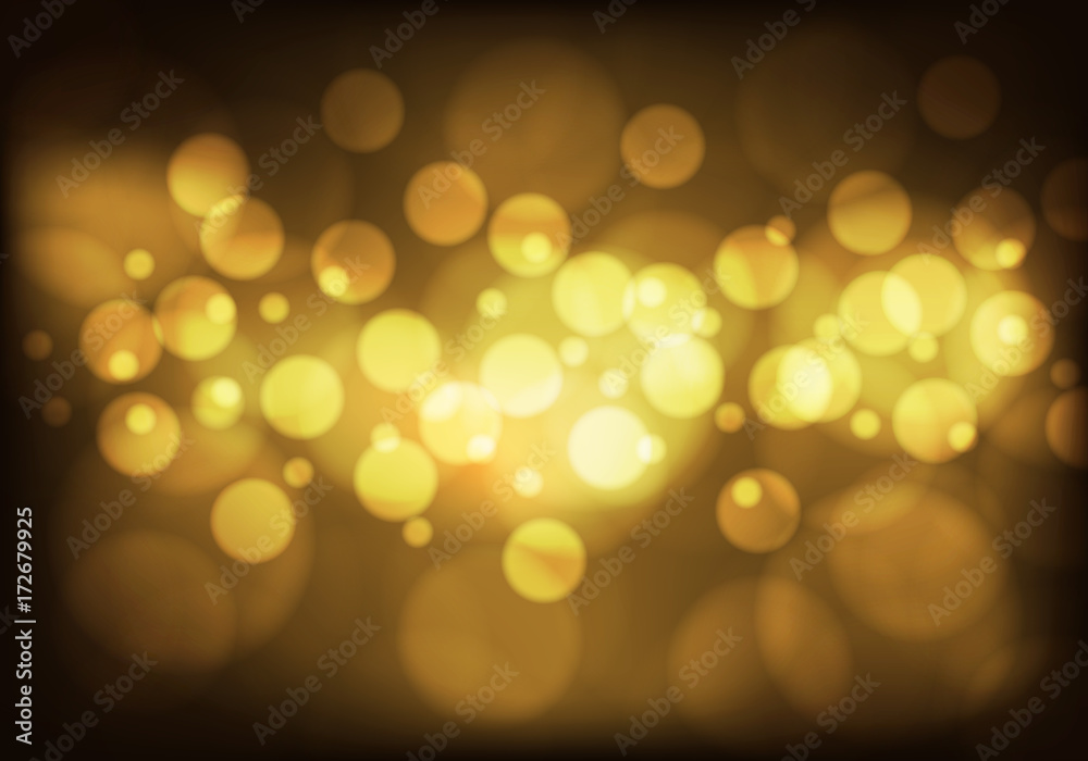 Gold light bokeh night luxury background vector illustration. Gold light bokeh night luxury background vector illustration.