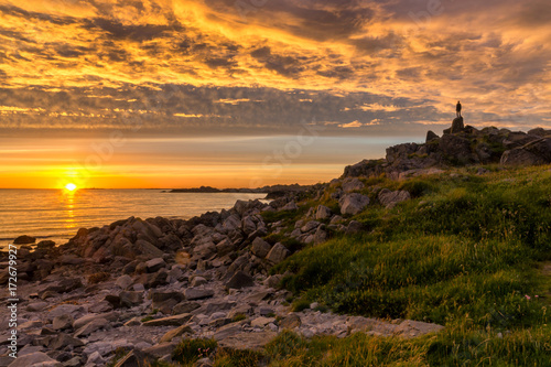 Sunset in Norwegian landscape