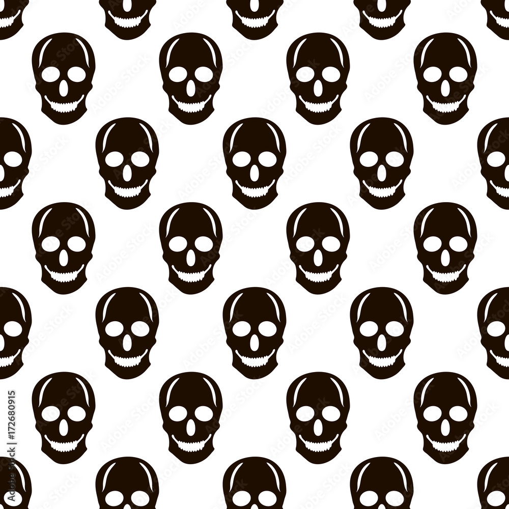 Seamless pattern from the black skulls Seamless pattern from the black skulls