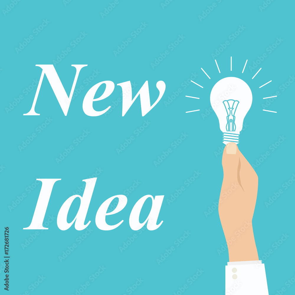 Flat design vector business illustration concept Creative idea with light lamp bulb for website and promotion banners. Flat design vector business illustration concept Creative idea with light lamp bulb for website and promotion banners.