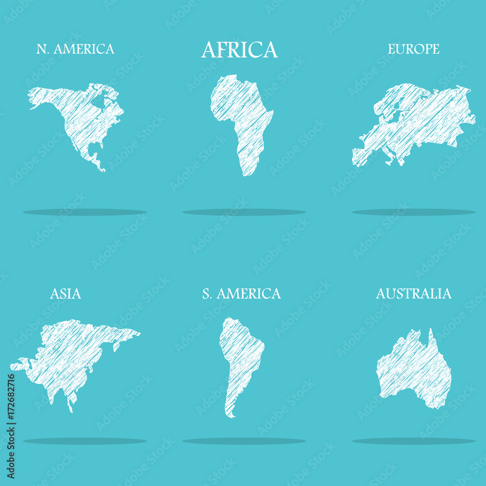 Naklejka premium continents of our earth background