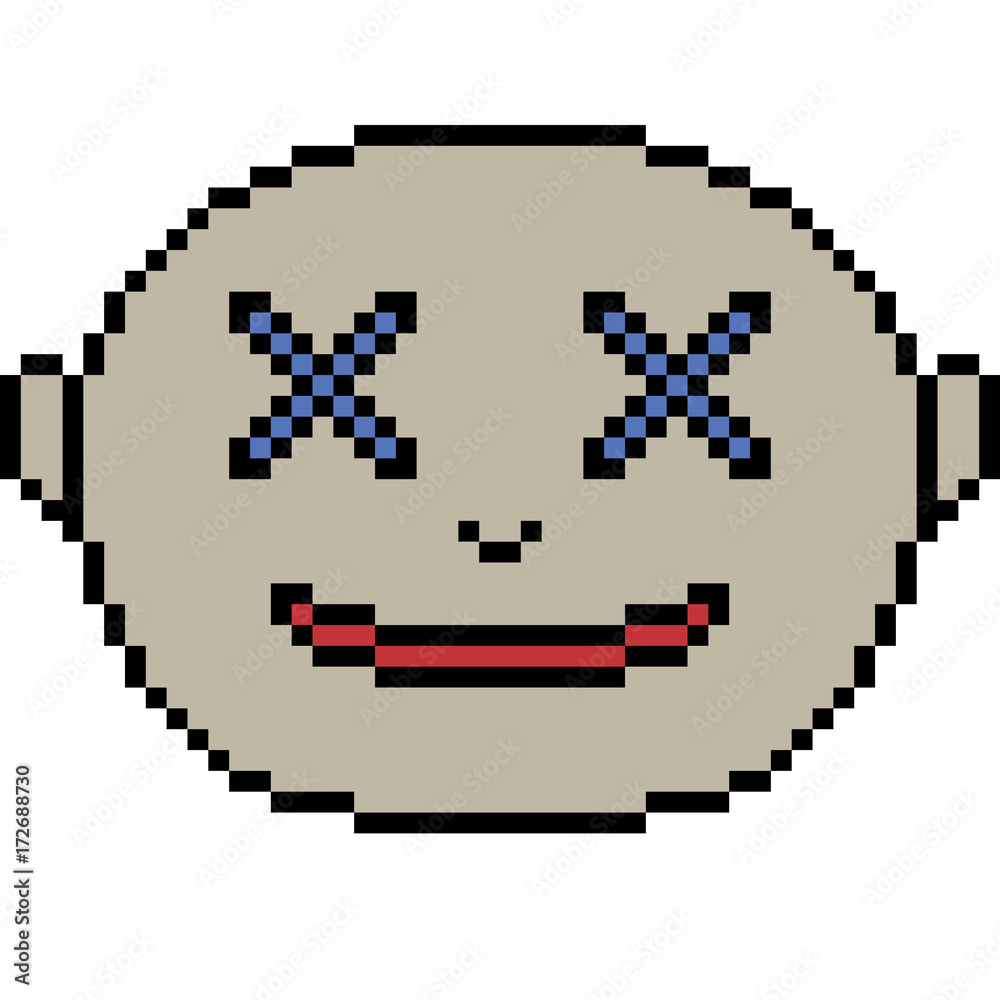 Fototapeta premium vector pixel art face