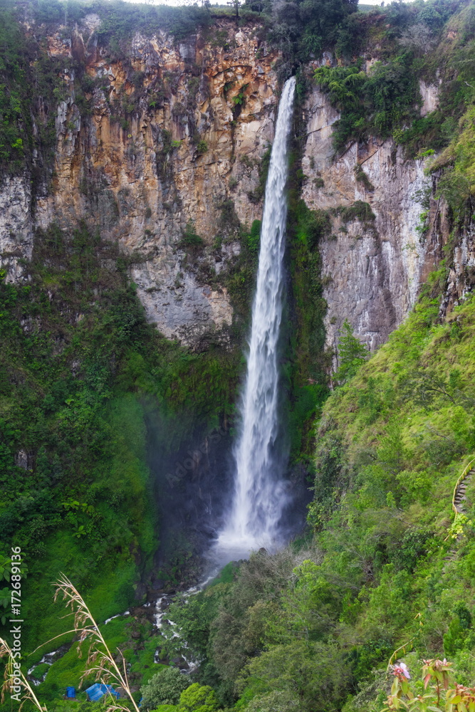 Sipisopiso waterfall, Medan, Indonesia.