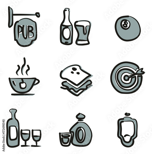 Pub Icons Freehand 2 Color