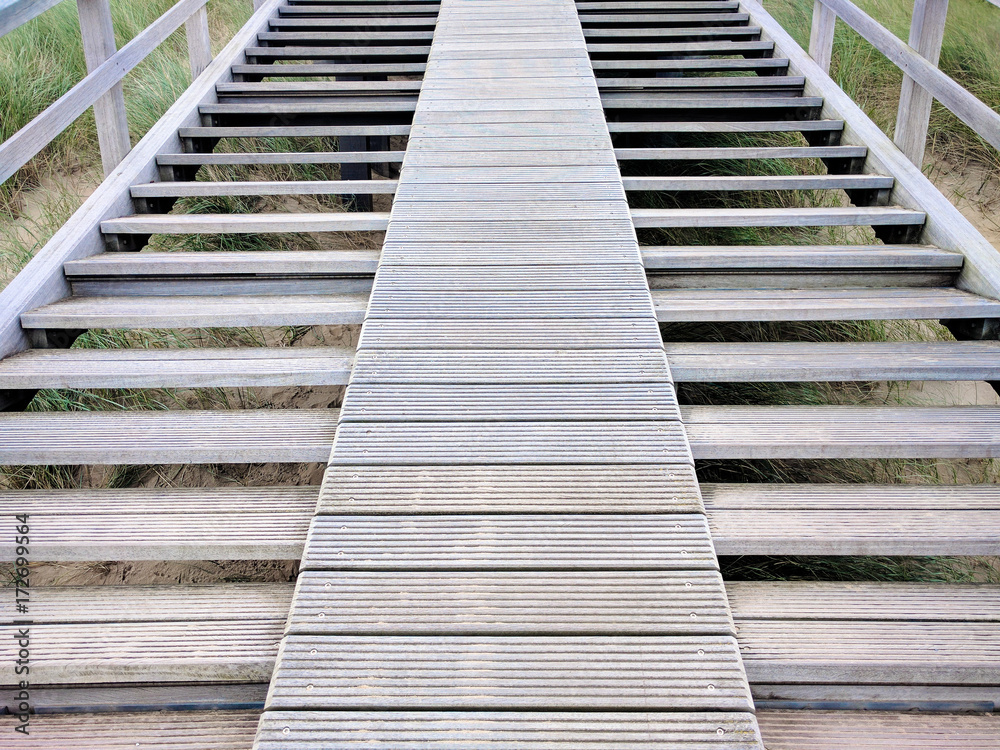 Fototapeta premium Treppe in den Dünen von Den Haag