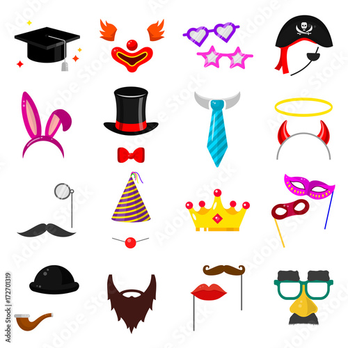 Photo party mask set