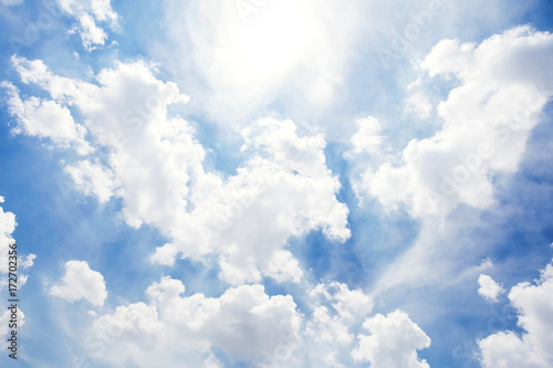 clouds in blue sky. The sky with clouds for background