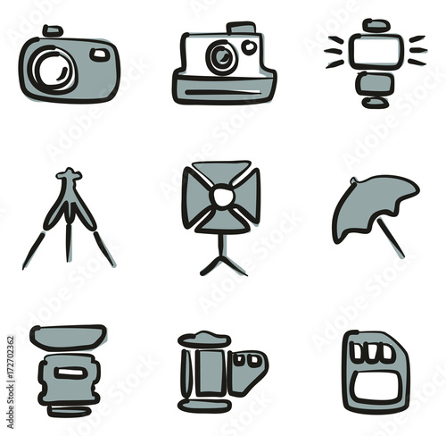 Photography Icons Freehand 2 Color photo