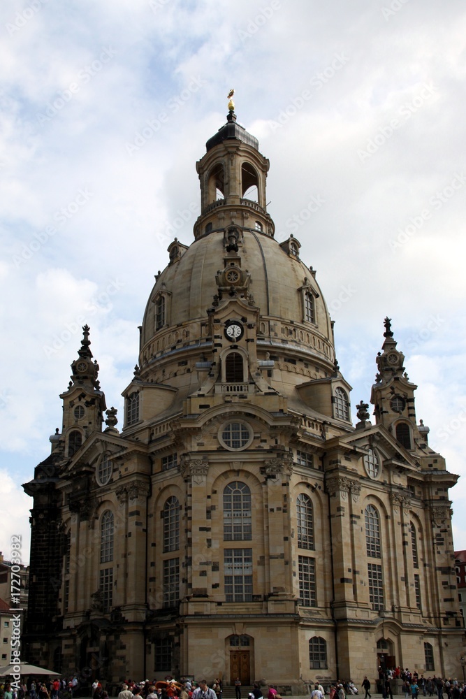 Beautiful Church (Frauenkirche) in Dresden - Germany 