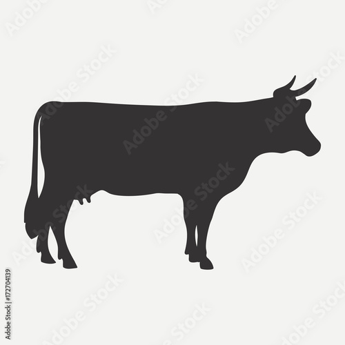 Cow icon. Logo template. Vector illustration.