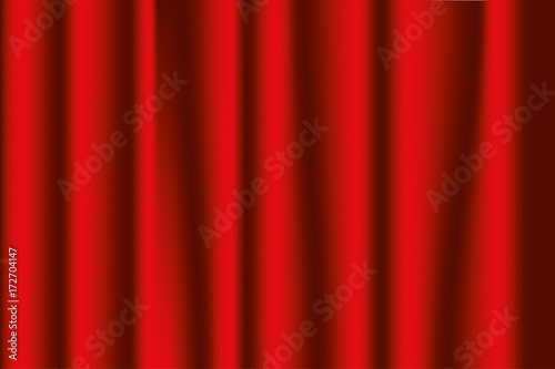 Stage curtains red. Opera or theater background. Vector illustration.