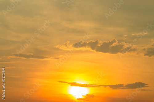 Abstract background of beautiful sky  with sunset in twilight.