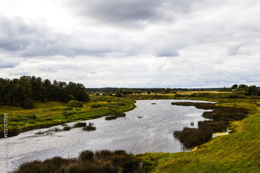 Very beautiful Latvian nature with rivers and forests