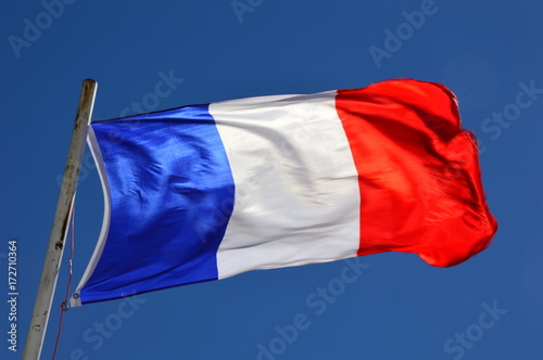 French flag in the wind