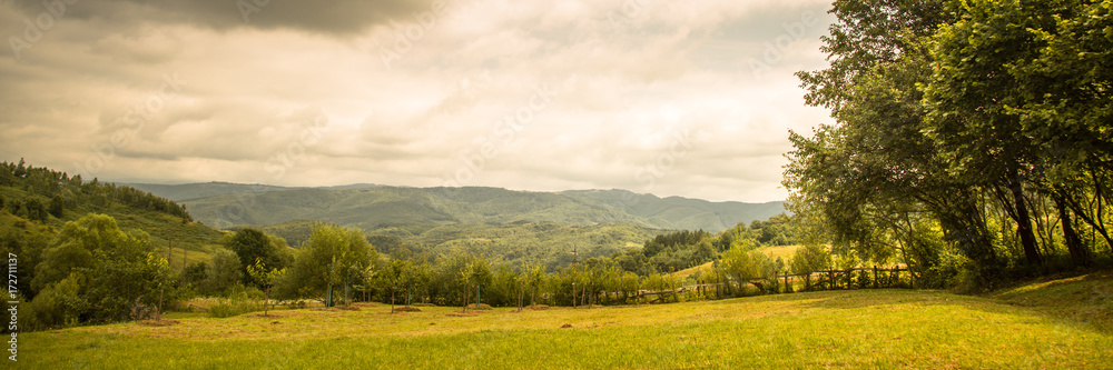Fototapeta premium Idyllic landscape in mountains.