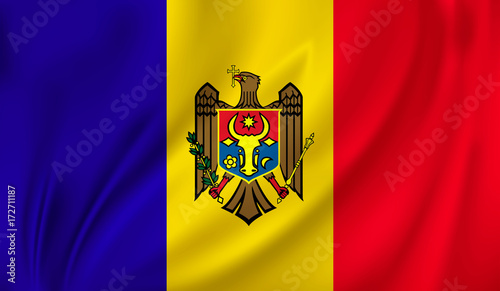 waving flag Moldova