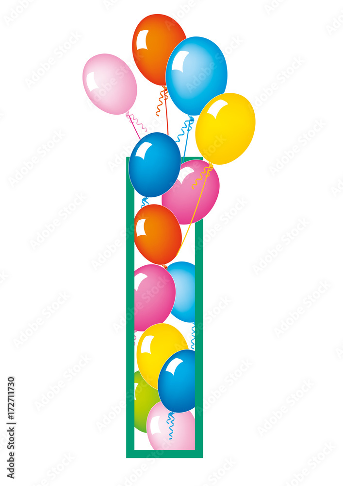 lettera I palloncini compleanno 